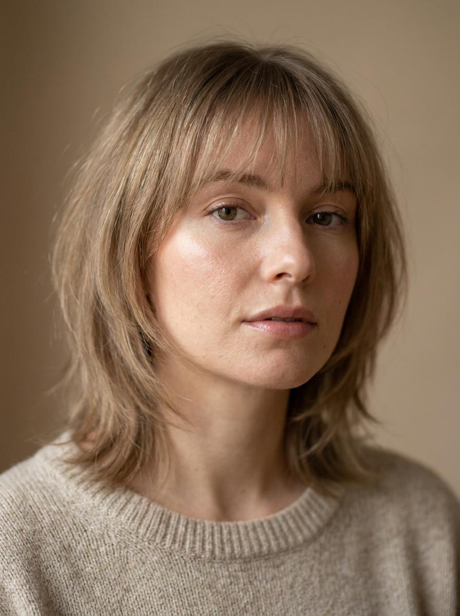 Wolf Cut mit wispy Bangs - Wolf Cut für Frauen